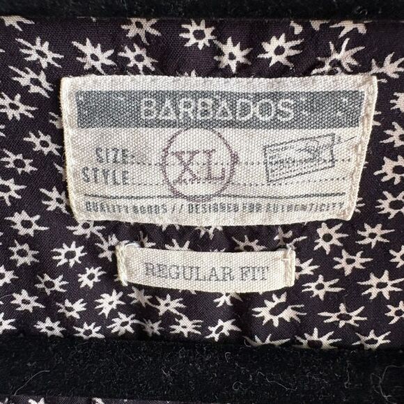 Women's Soft Draped Rayon Black & White Micro Floral Button Up Blouse size XL - Picture 7 of 9